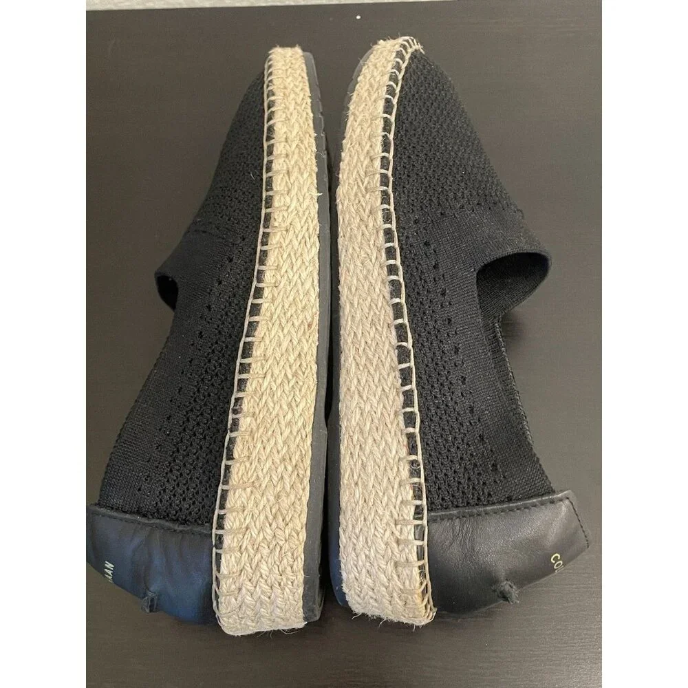 Womens Cole Haan Espadrille Black Shoes 6.5‎ B Boho Beach Cloudfeel Stitchlite